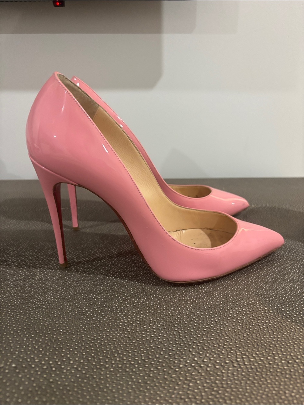 Christian Louboutin Pink Patent Pointed Pumps - Picture 3 of 5
